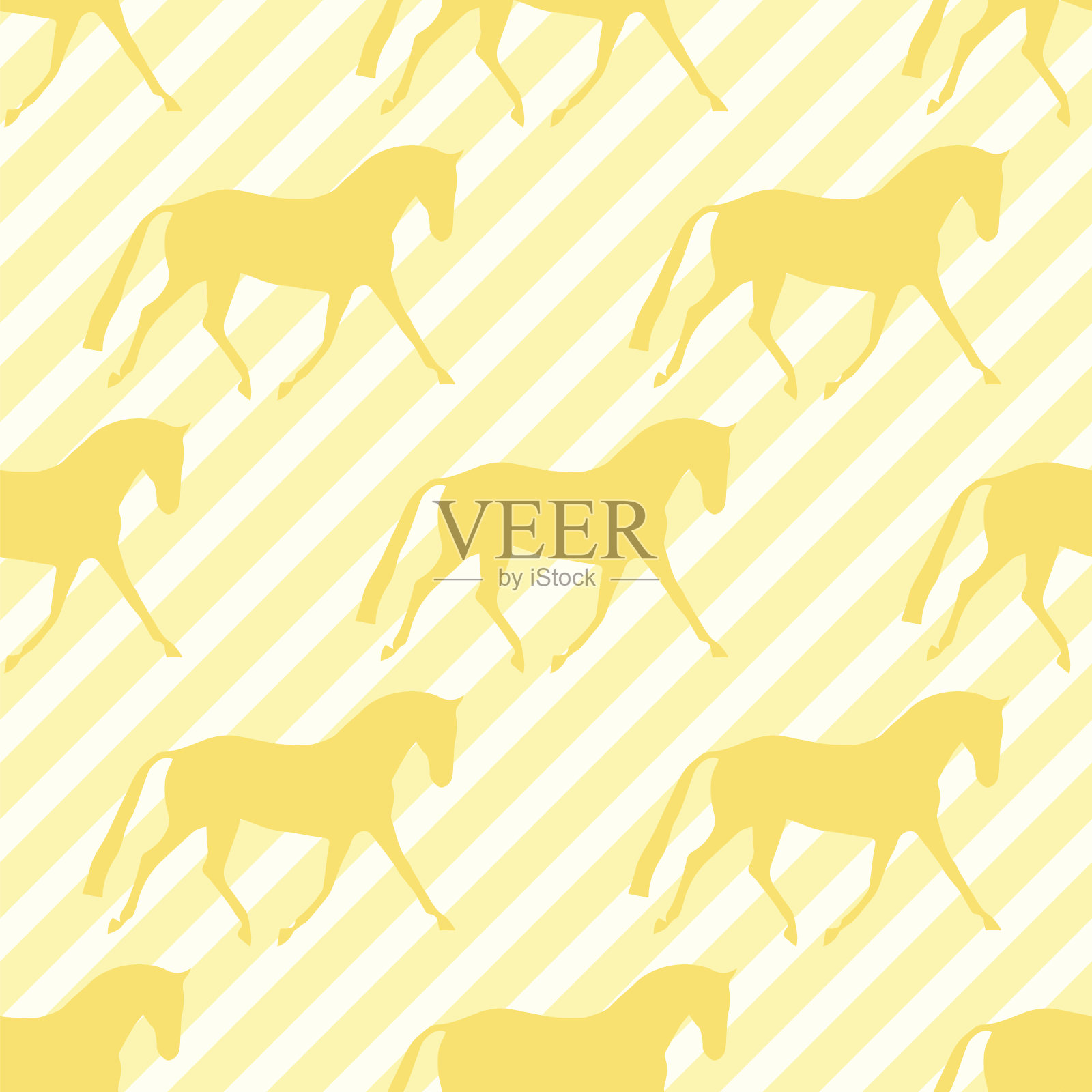 无缝马模式。插画图片素材