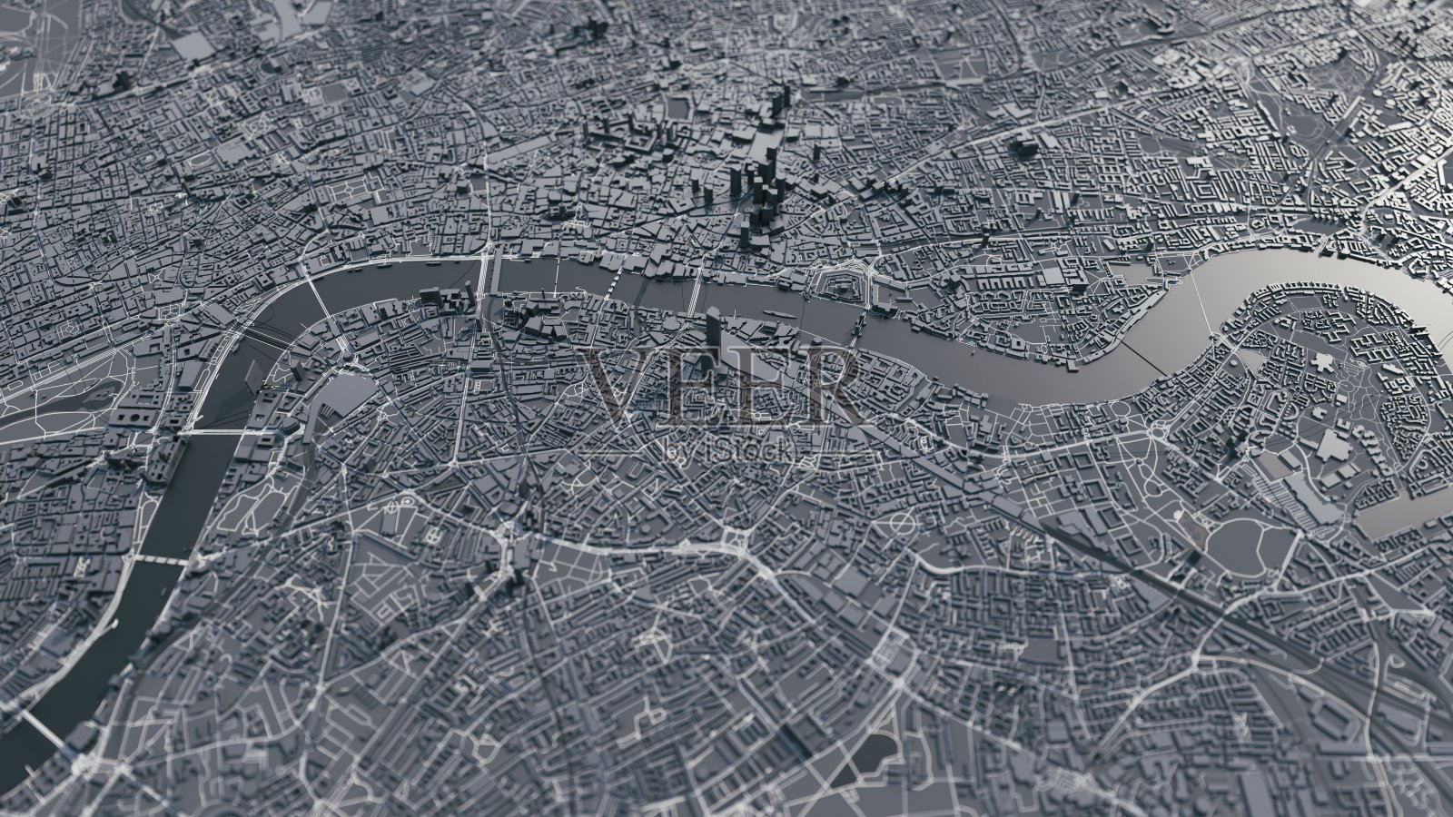 伦敦城市三维地图照片摄影图片