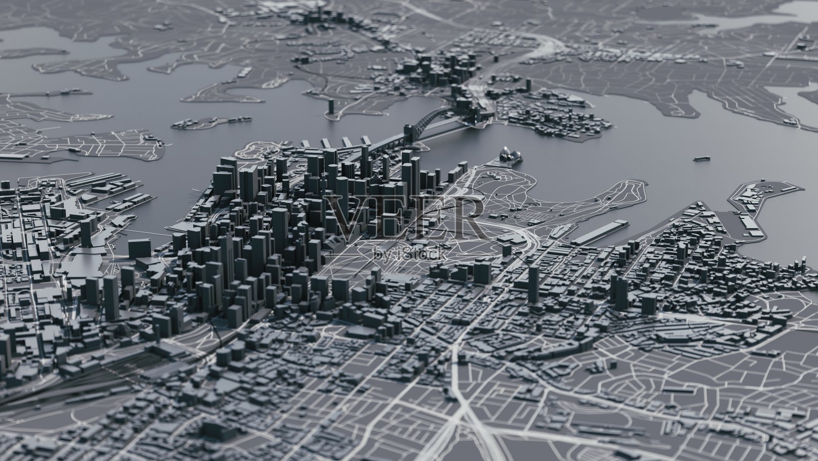 悉尼市3d地图照片摄影图片