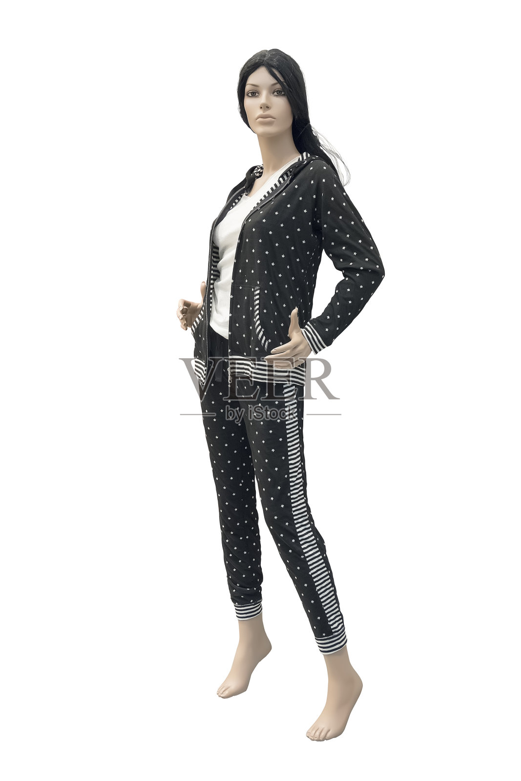 完整的女性人体模型。照片摄影图片