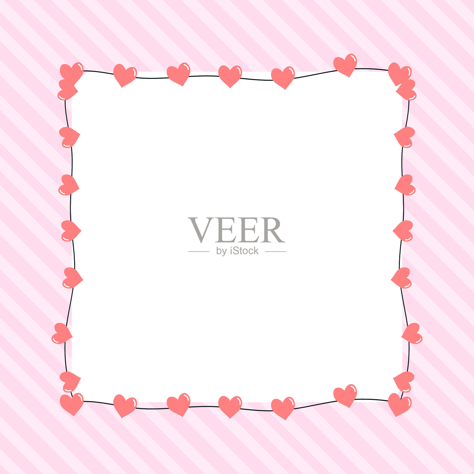 情人节贺卡与心的背景。设计元素图片