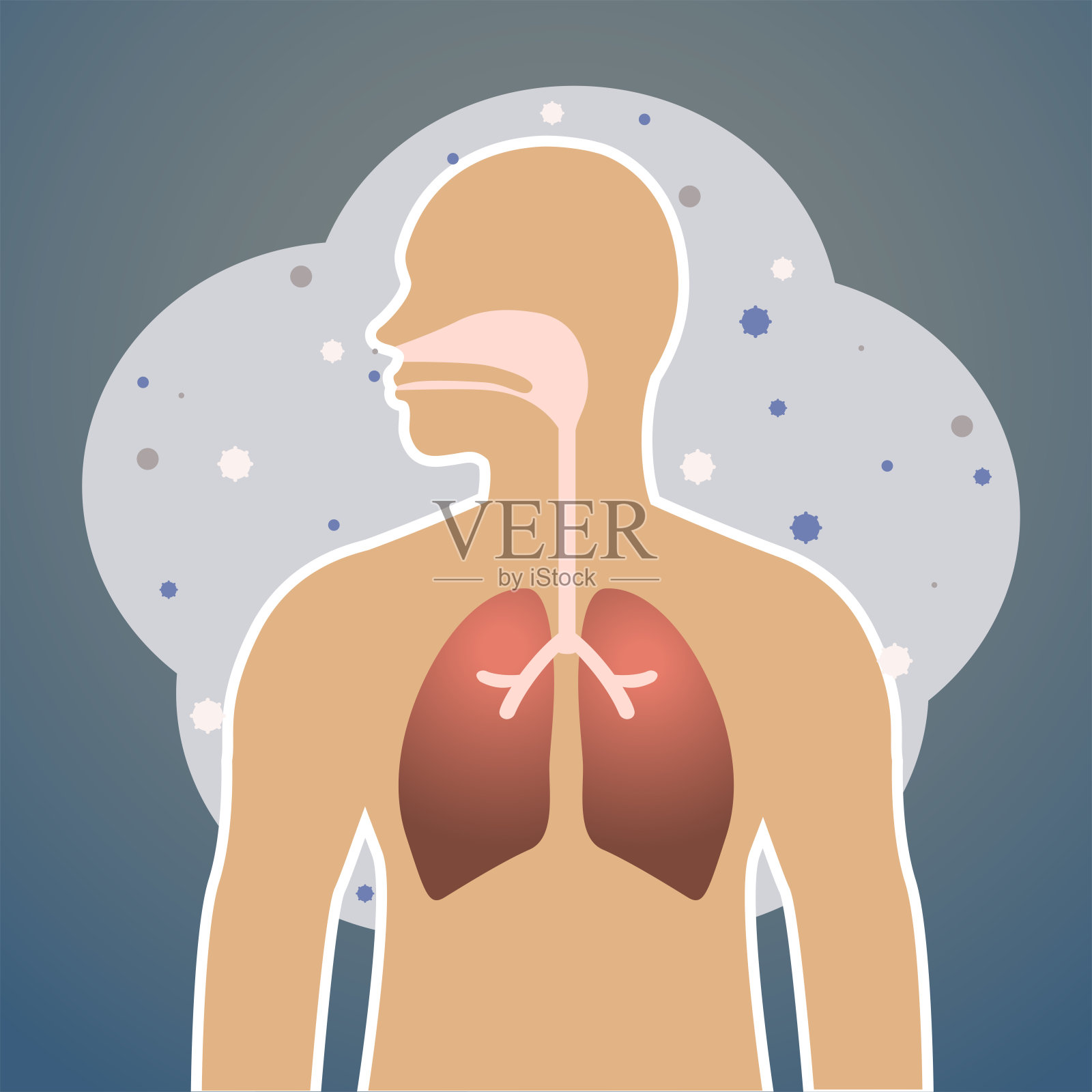 空气污染插画图片素材