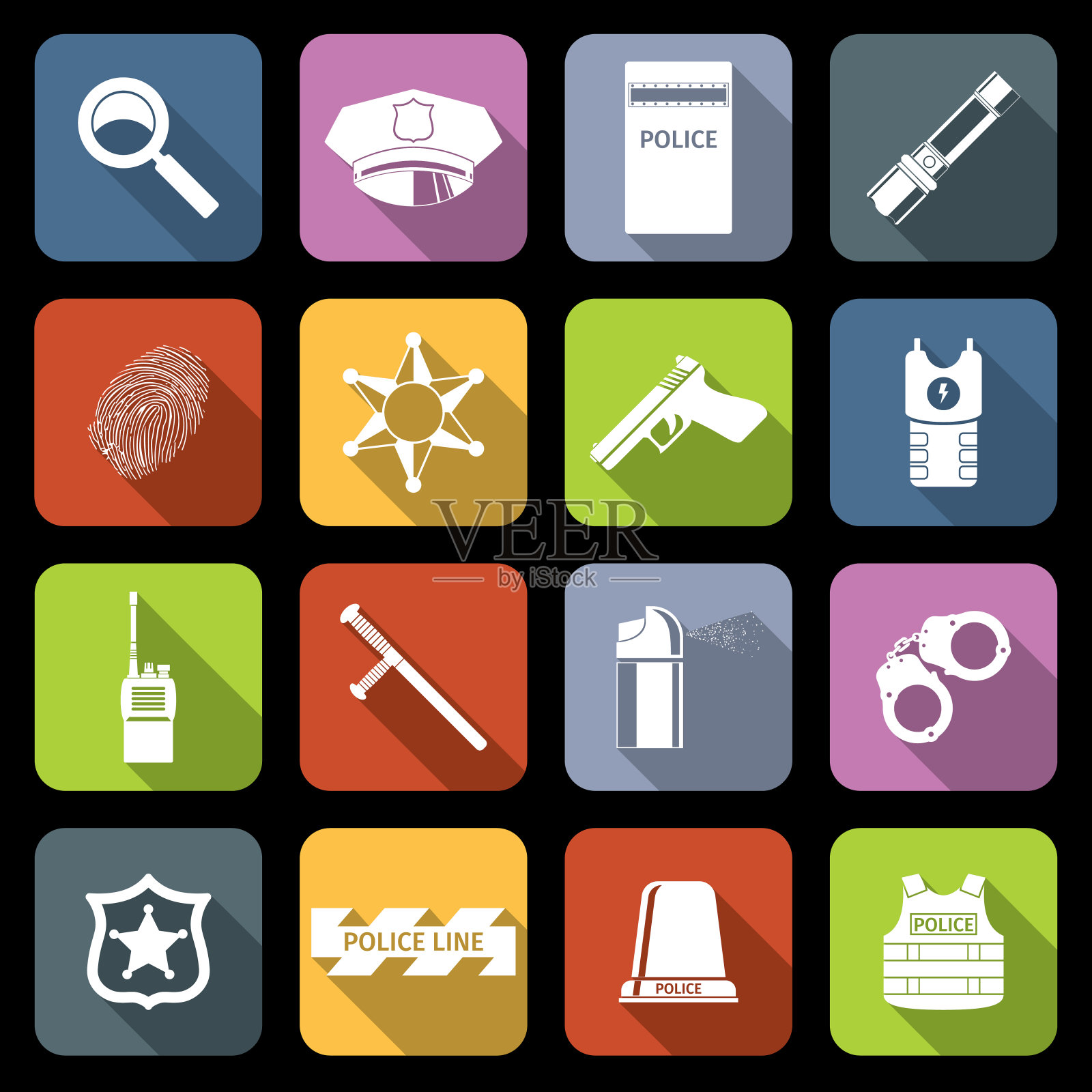 警察图标平图标素材