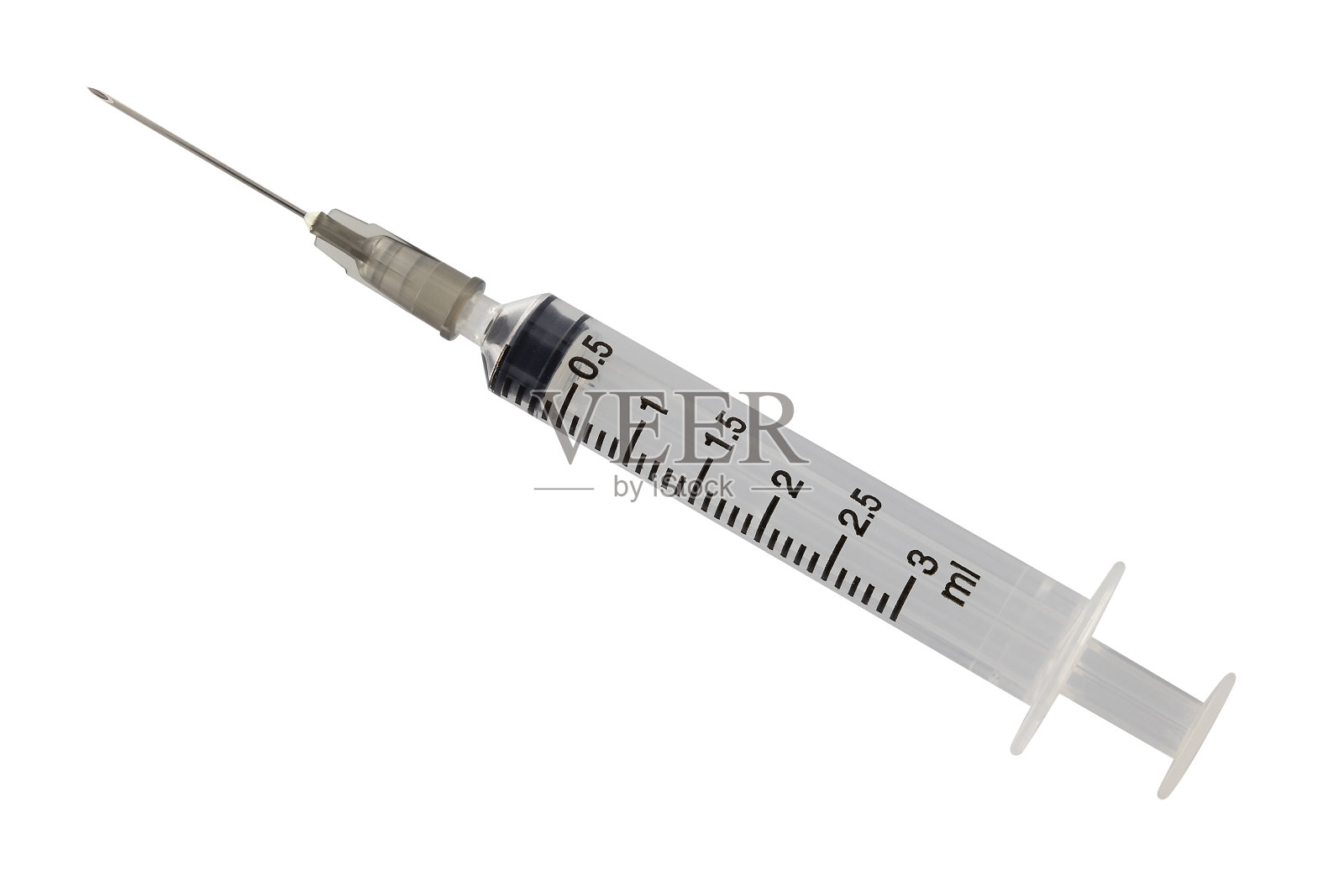 白色背景上的皮下注射器照片摄影图片