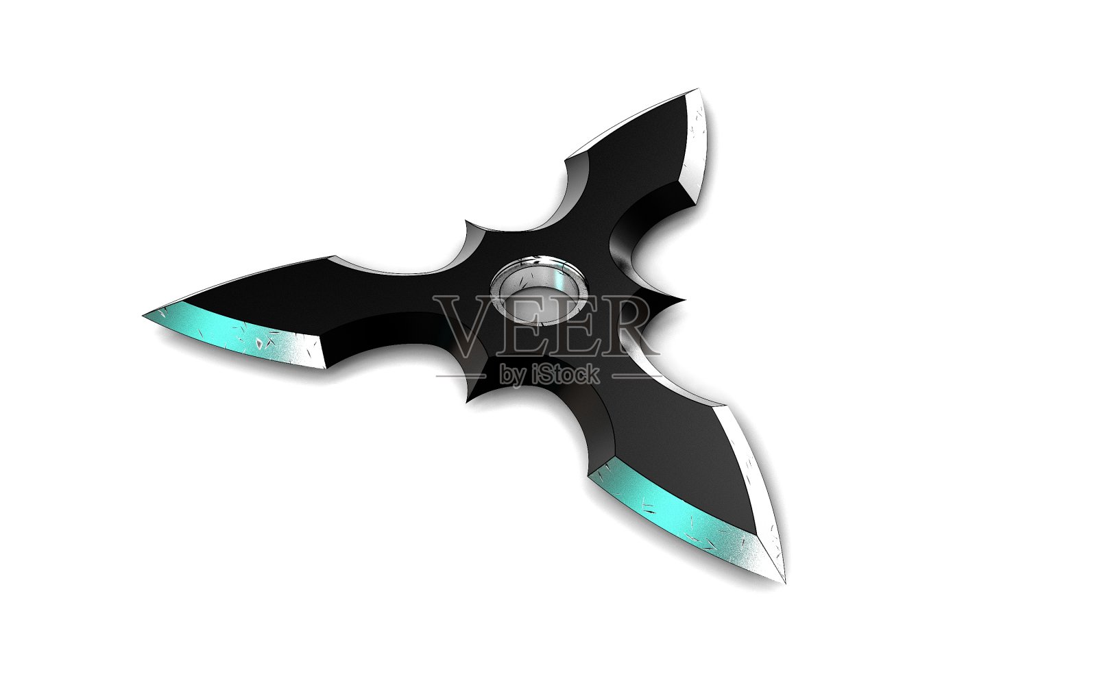 3D渲染，忍者飞镖照片摄影图片