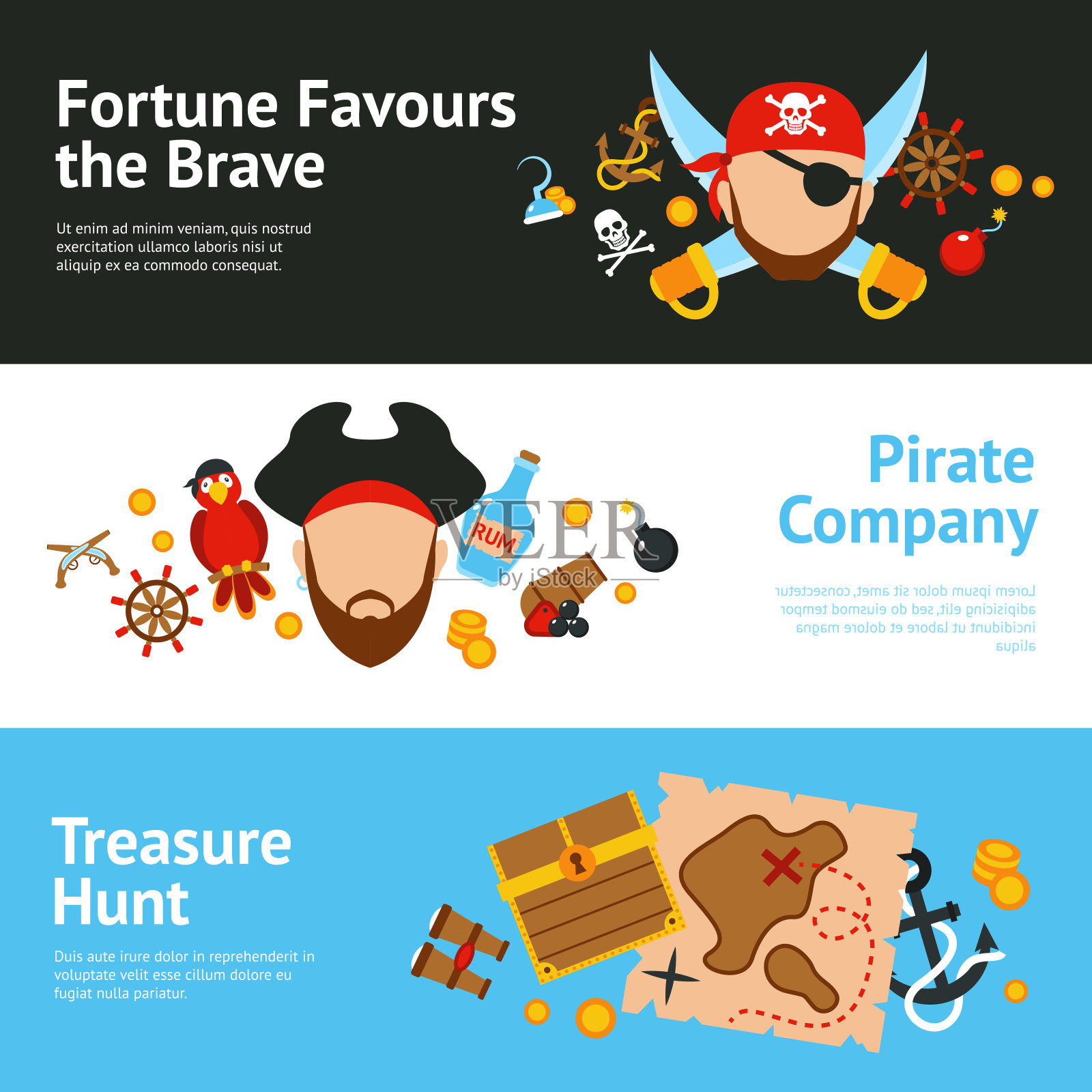 海盗的设计理念插画图片素材