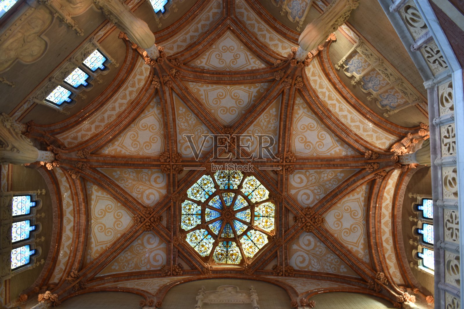 圣保罗医院的天花板照片摄影图片