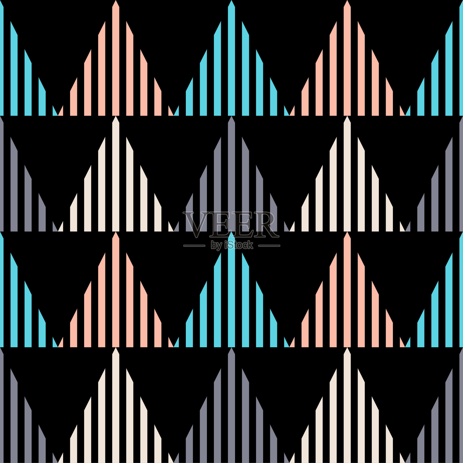 民族那种波西米亚风格的装饰。无缝模式。部落的主题。插画图片素材