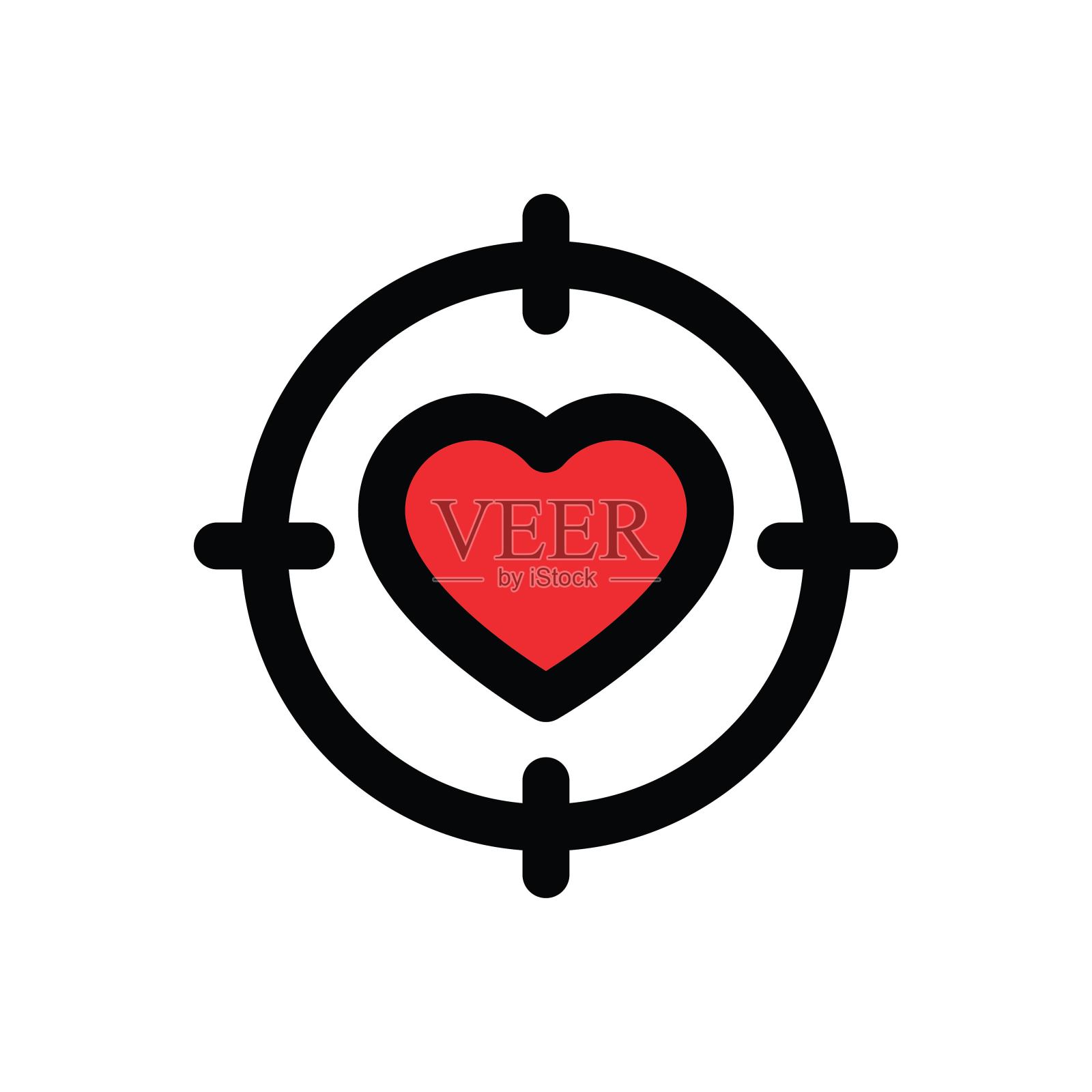 情人相关的爱情和浪漫寻找位置矢量与可编辑的笔触插画图片素材