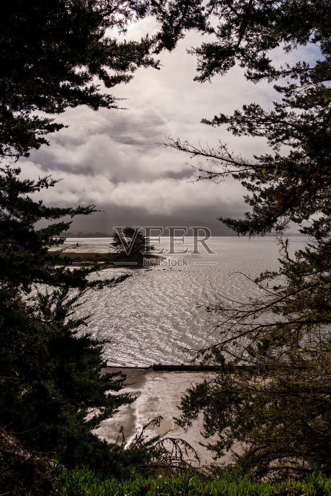 加州摩洛湾海岸线的穆迪视图照片摄影图片