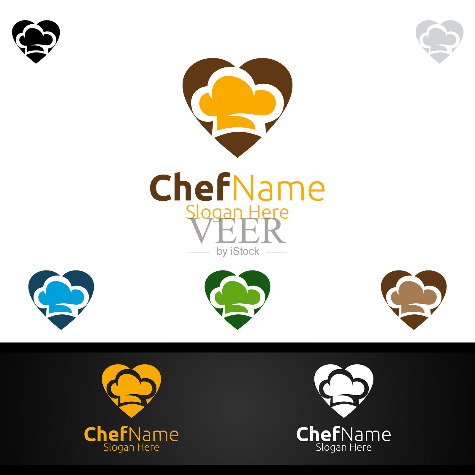 餐厅或咖啡厅的爱厨师食物符号插画图片素材