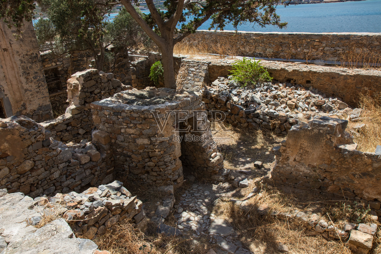 史宾纳隆加-前麻风病人殖民地-克里特岛，希腊照片摄影图片