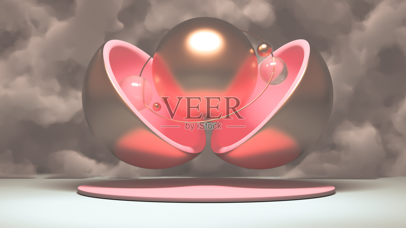 优雅的极简几何背景。3d渲染，3d渲染。照片摄影图片