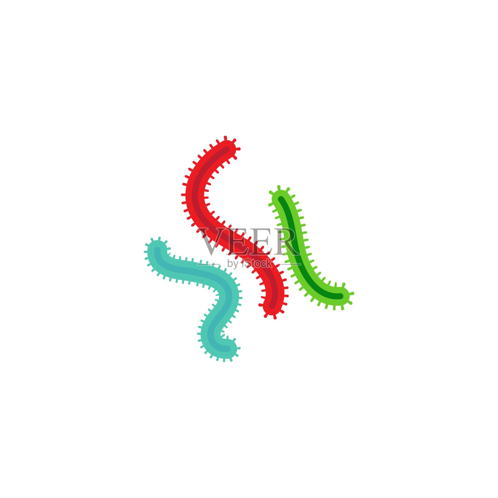 病毒矢量图图标插画图片素材