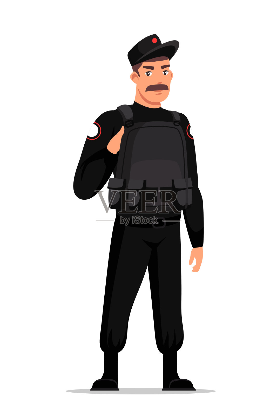 身穿白色制服的装甲收藏家角色设计元素图片