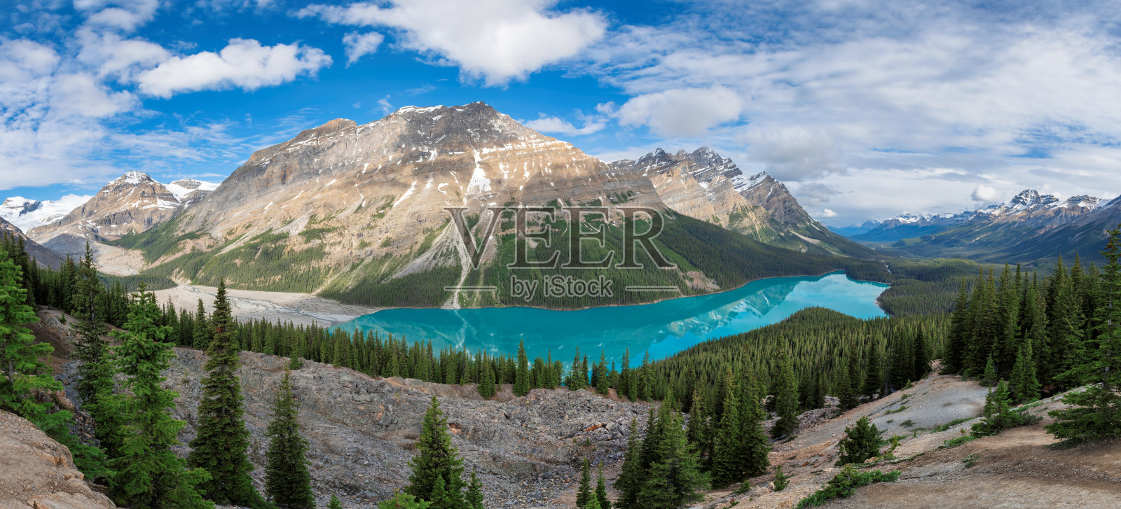 班夫国家公园落基山脉的佩托湖照片摄影图片