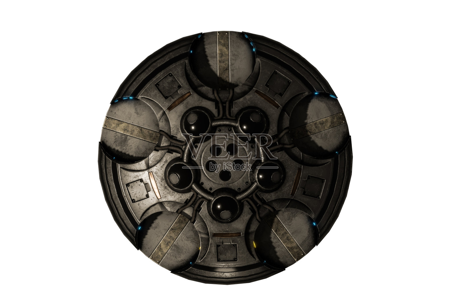 外星人飞船被隔离在白色上照片摄影图片