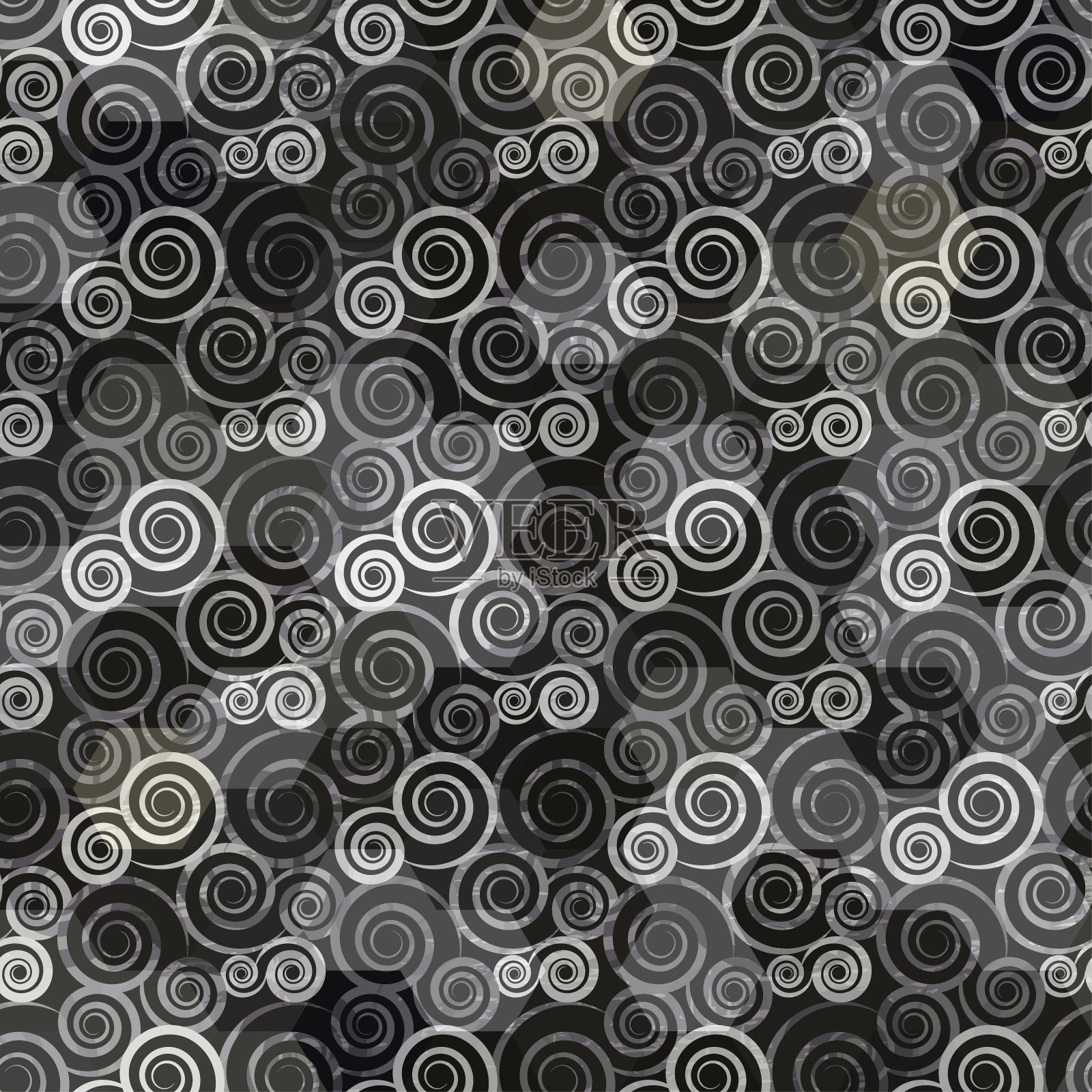 黑色的螺旋模式插画图片素材