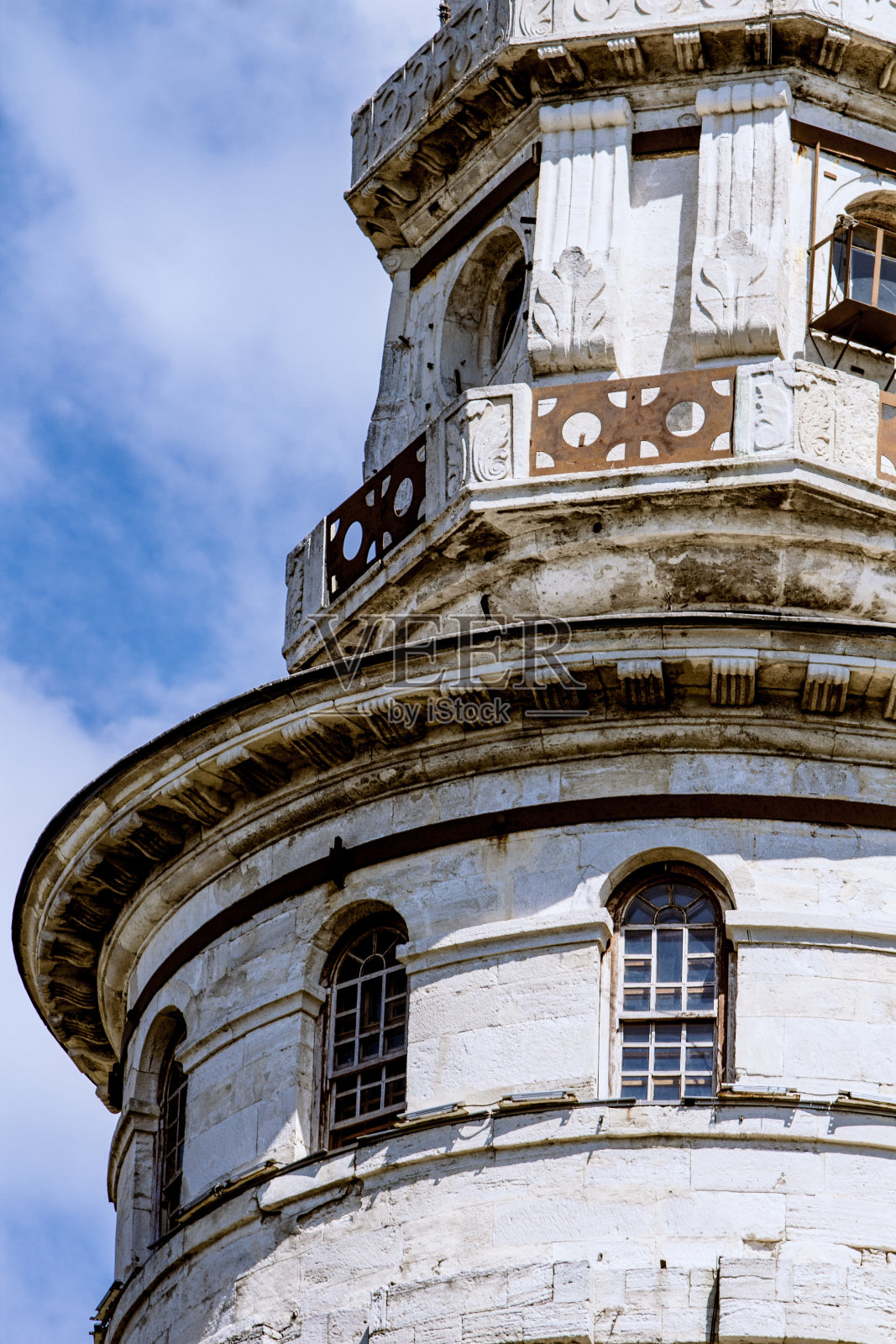 伊斯坦布尔Beyazit瞭望塔的顶层照片摄影图片