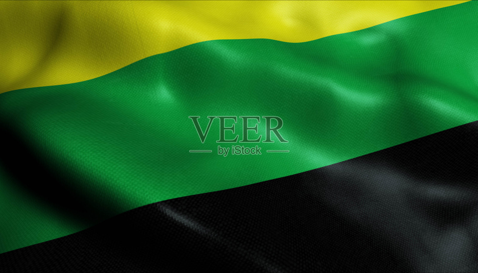 雷麦黛丝(哥伦比亚国家)飘扬旗帜的3D插图照片摄影图片