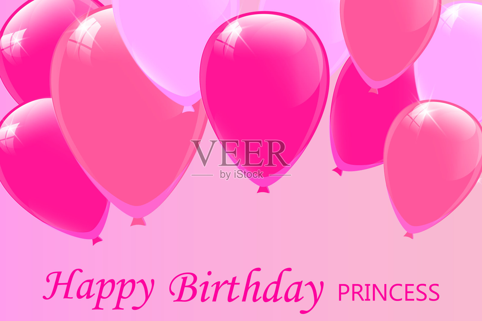 小公主生日快乐设计模板素材