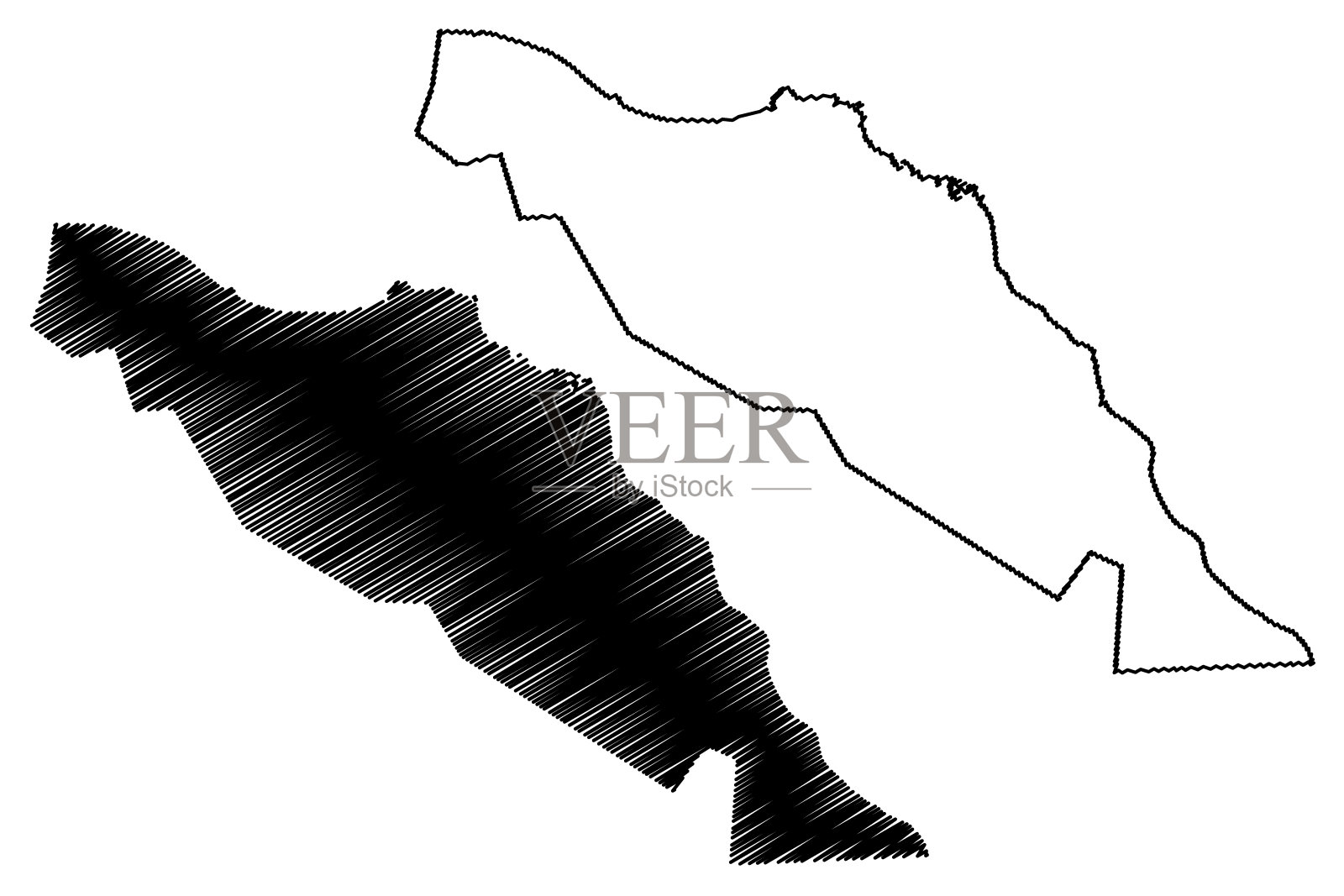 马斯喀特省地图插画图片素材