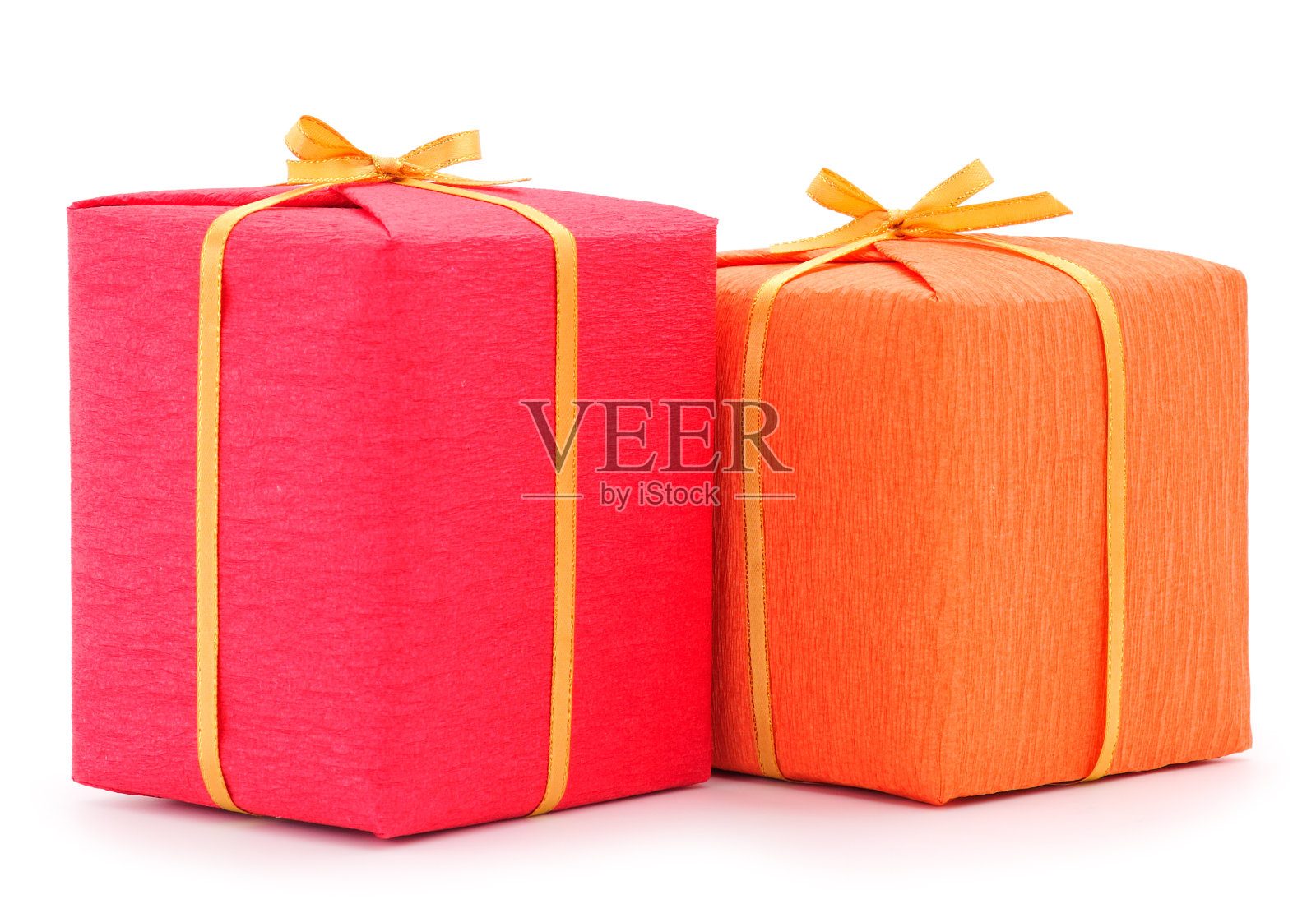 礼品盒，礼物在白色背景上孤立。照片摄影图片