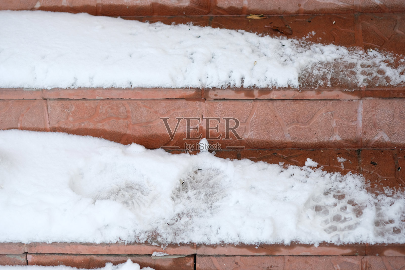 房屋台阶上的雪照片摄影图片