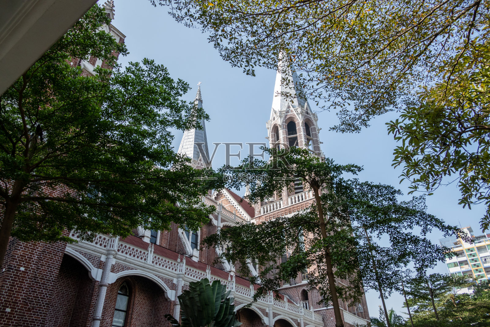 仰光的圣玛丽大教堂照片摄影图片
