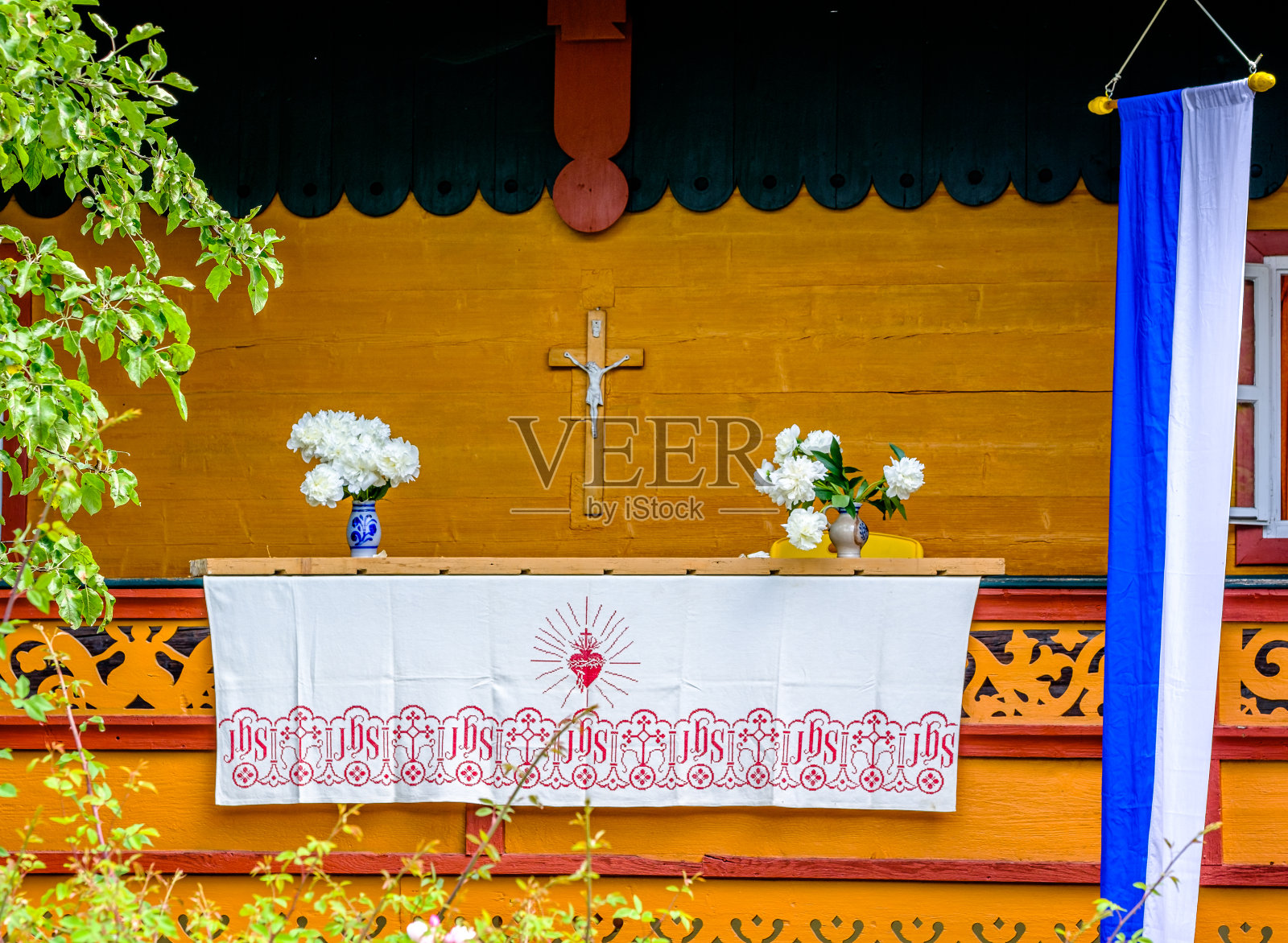 典型的巴伐利亚的阳台照片摄影图片