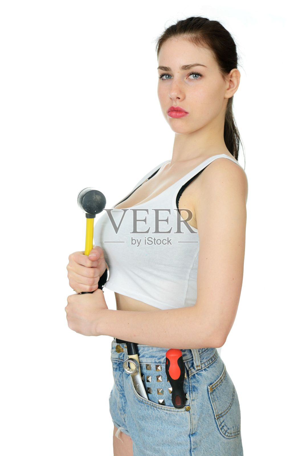 铁锤女强人照片摄影图片