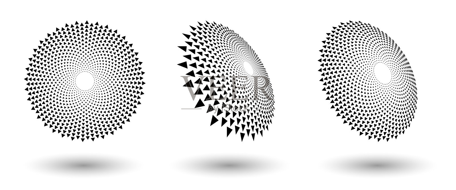 半色调圆形框架，抽象的圆点标志和徽章设计元素的任何项目。圆形边框图标或背景。向量EPS10插图。插画图片素材