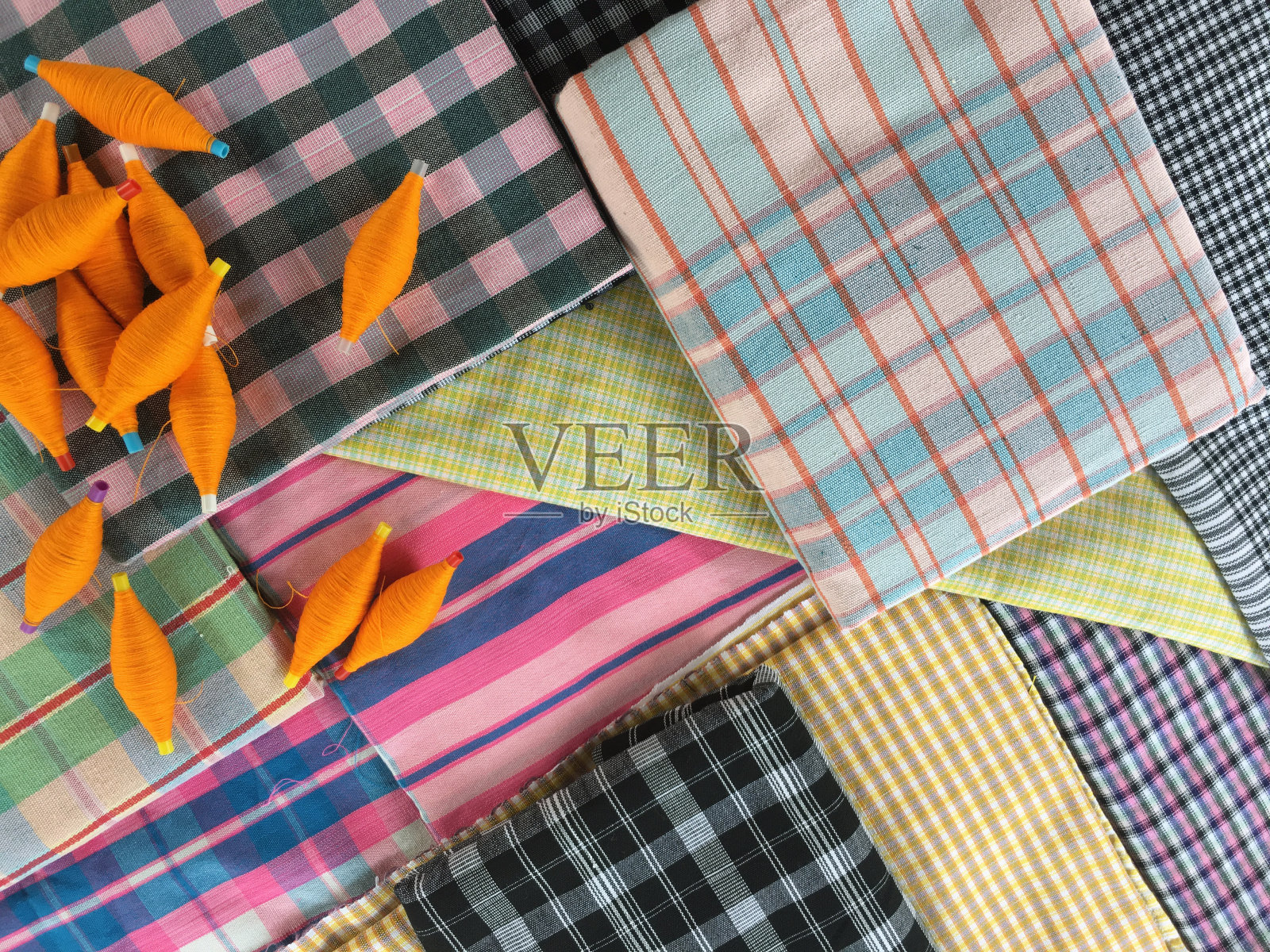 来自泰国的优雅泰国丝绸。照片摄影图片