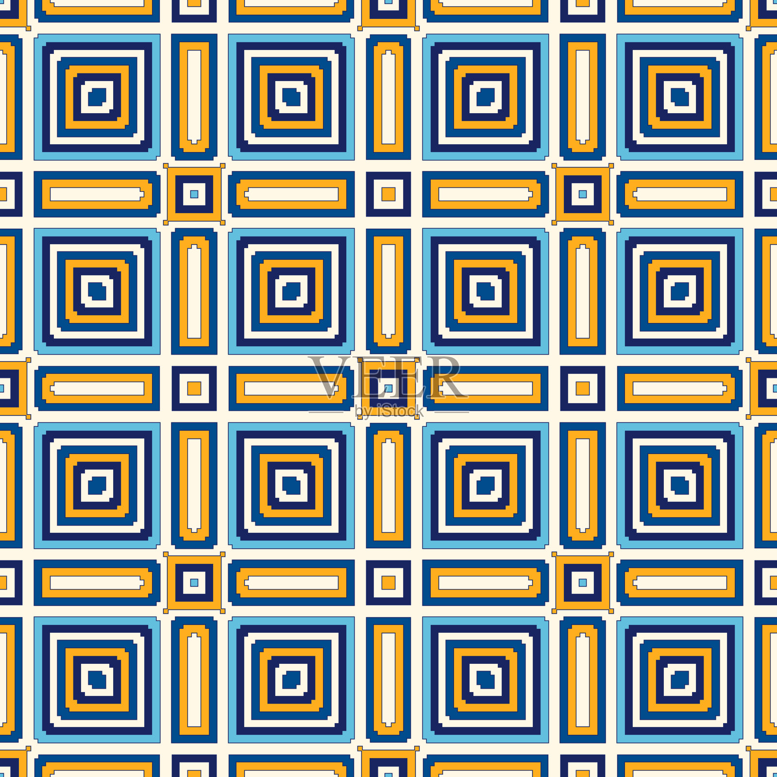 无缝图案与对称的几何装饰。锯齿状条纹红白抽象背景。插画图片素材