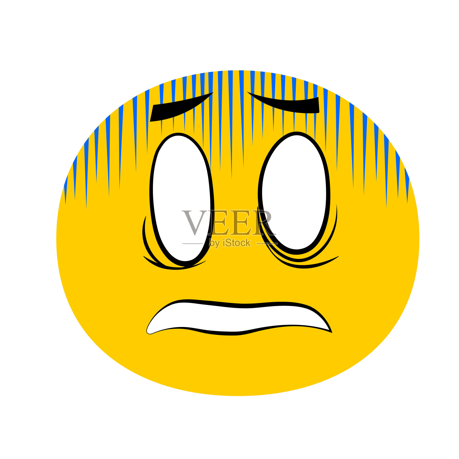 矢量可爱卡通可怕的脸曝晒设计元素图片