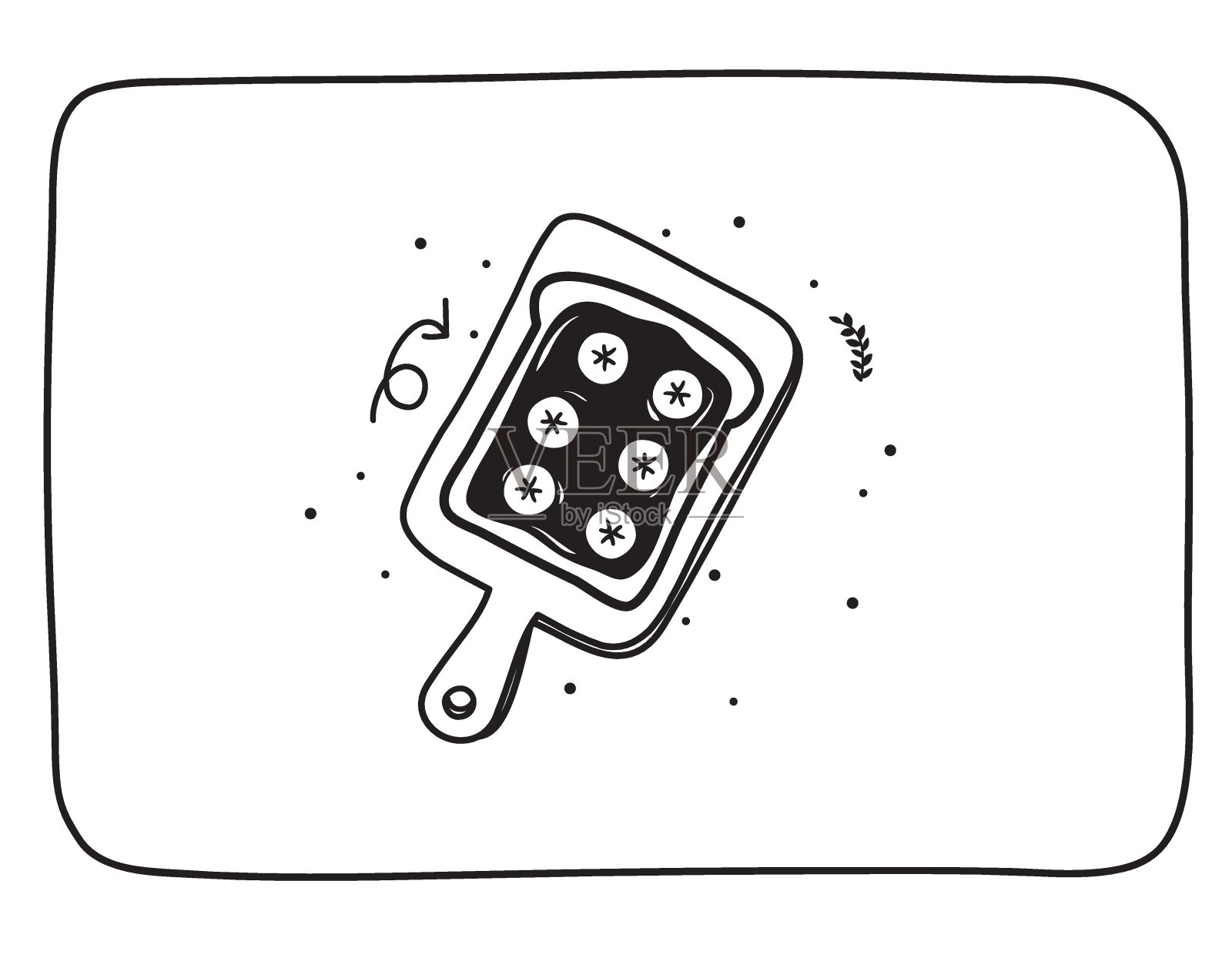 食物俯视图上的白色背景插画图片素材