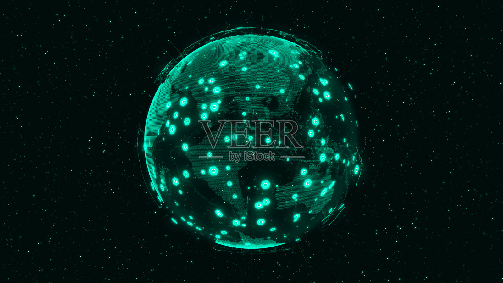 三维数字地球展示了全球网络的概念照片摄影图片