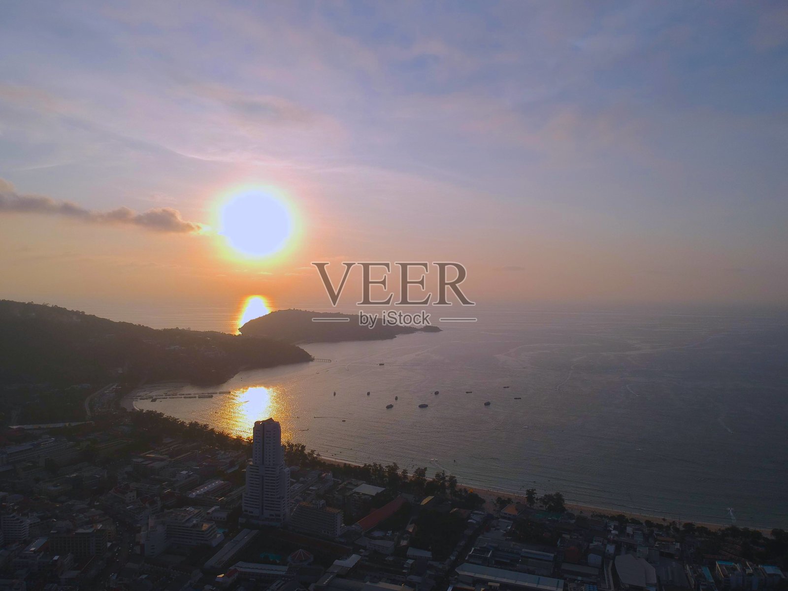 泰国普吉岛巴东无人机全景图照片摄影图片