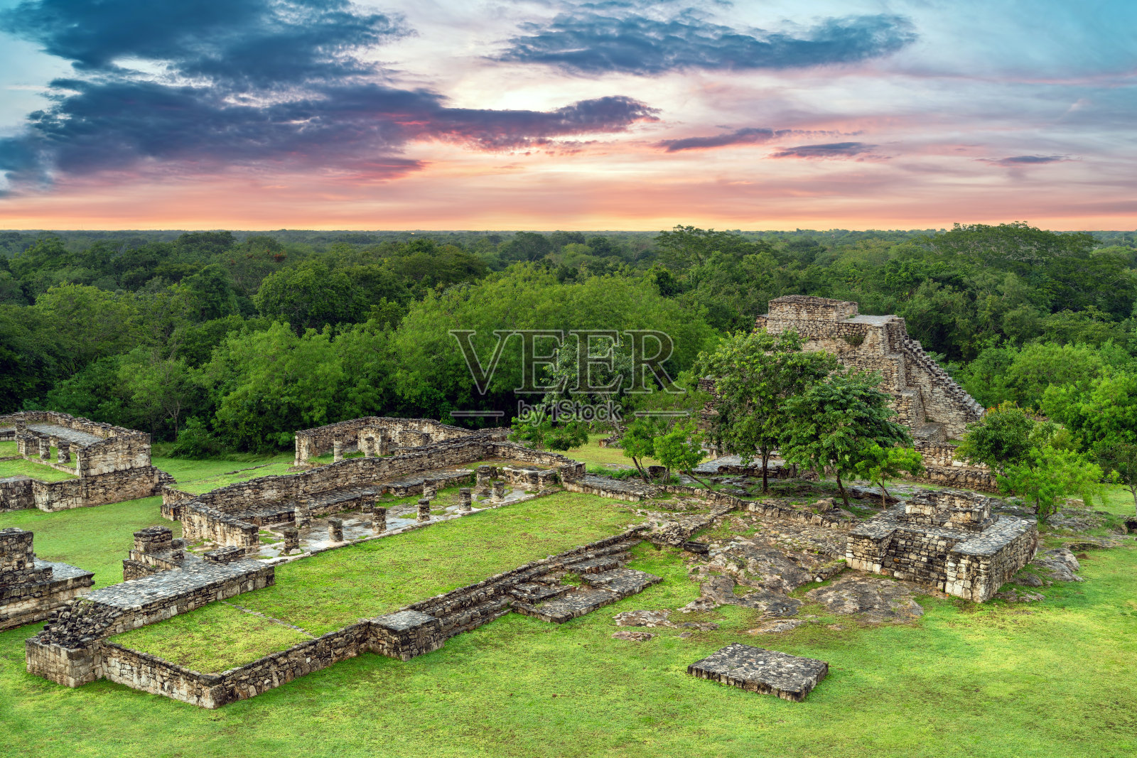 墨西哥的古玛雅遗址照片摄影图片
