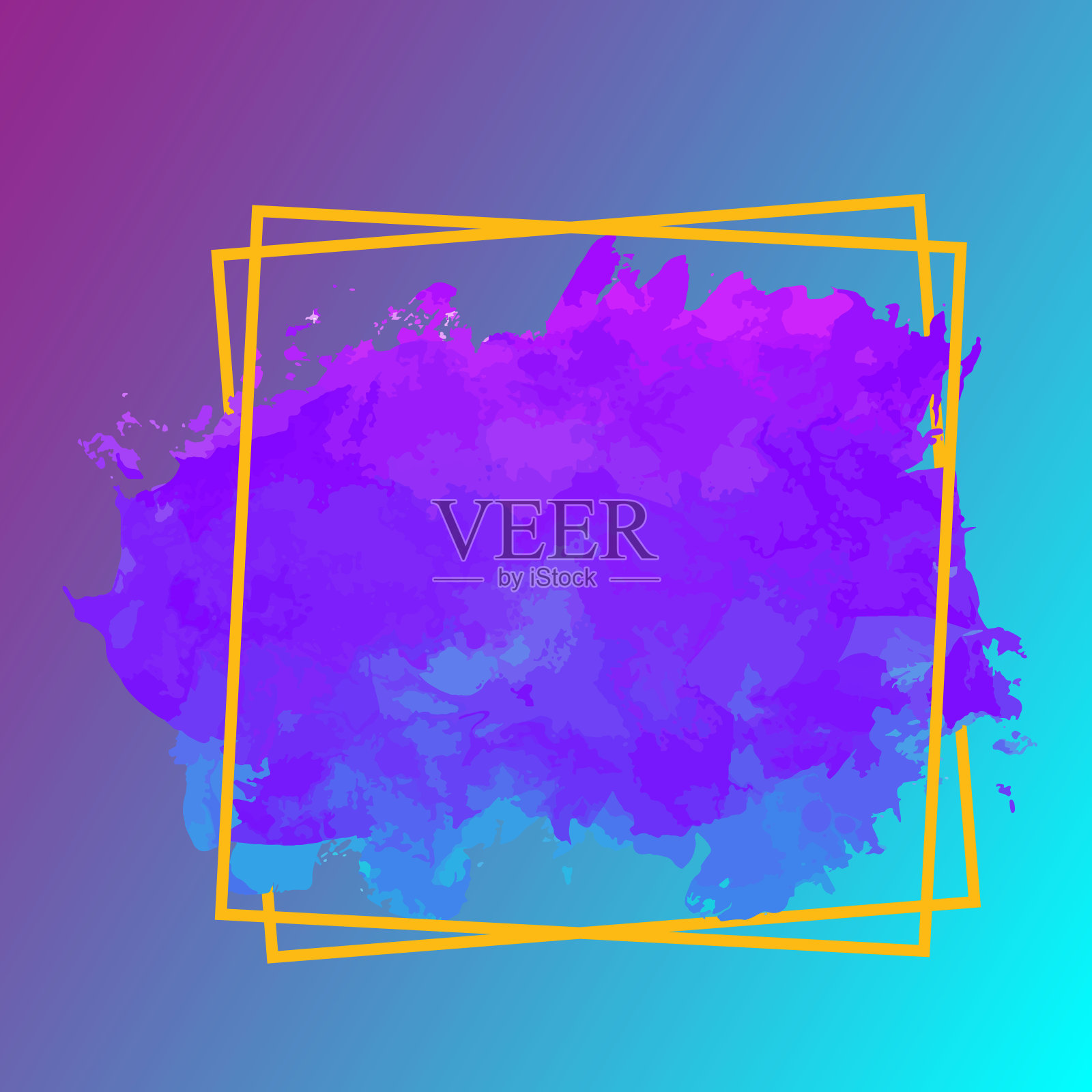 抽象绘画背景与框架，数字插图插画图片素材