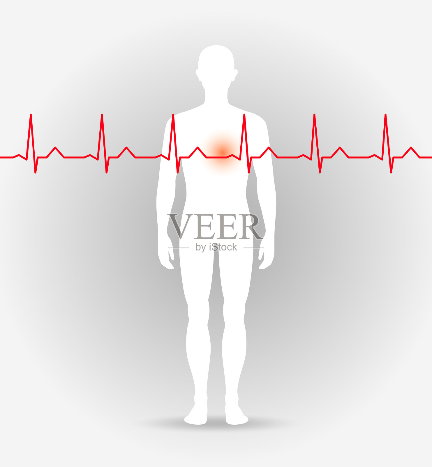 心跳和人的图标插画图片素材