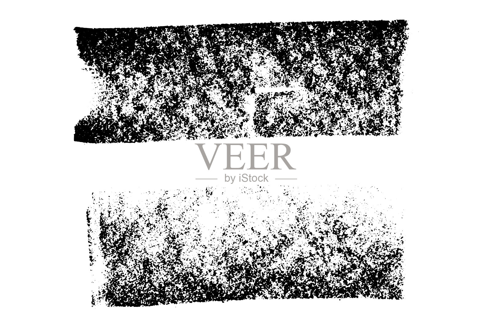 一组垃圾黑粉笔纹理条纹刷在白色的背景插画图片素材