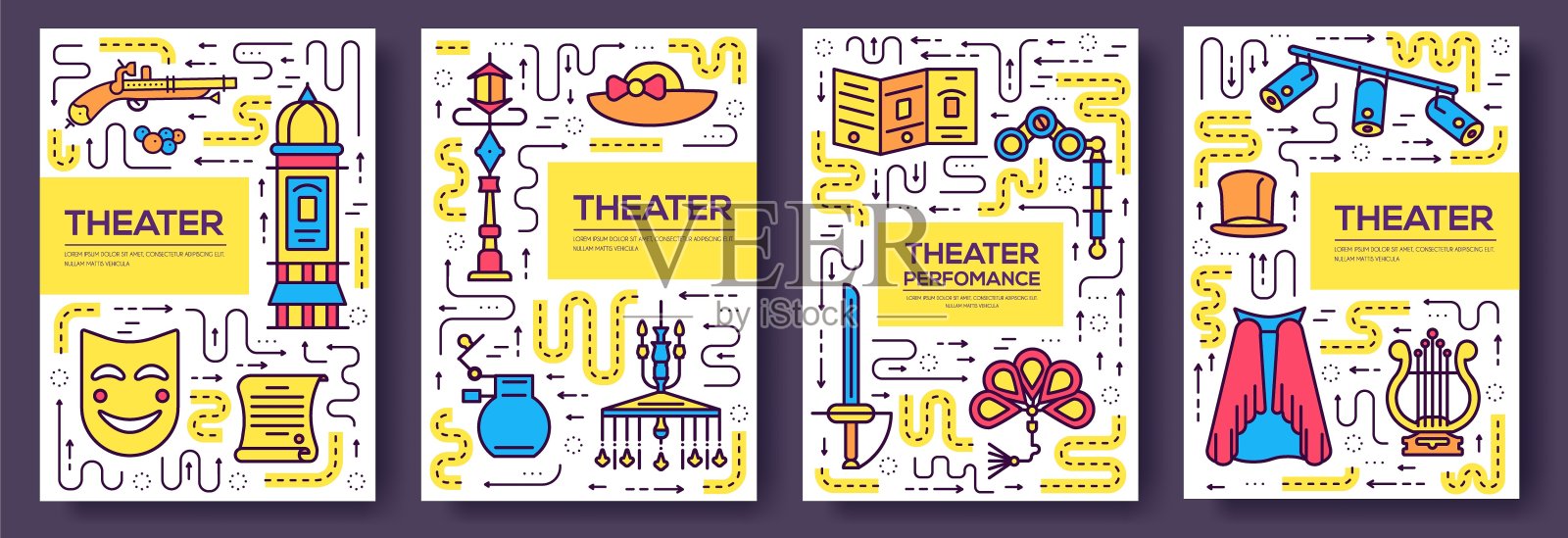优质剧院矢量宣传册设计模板素材