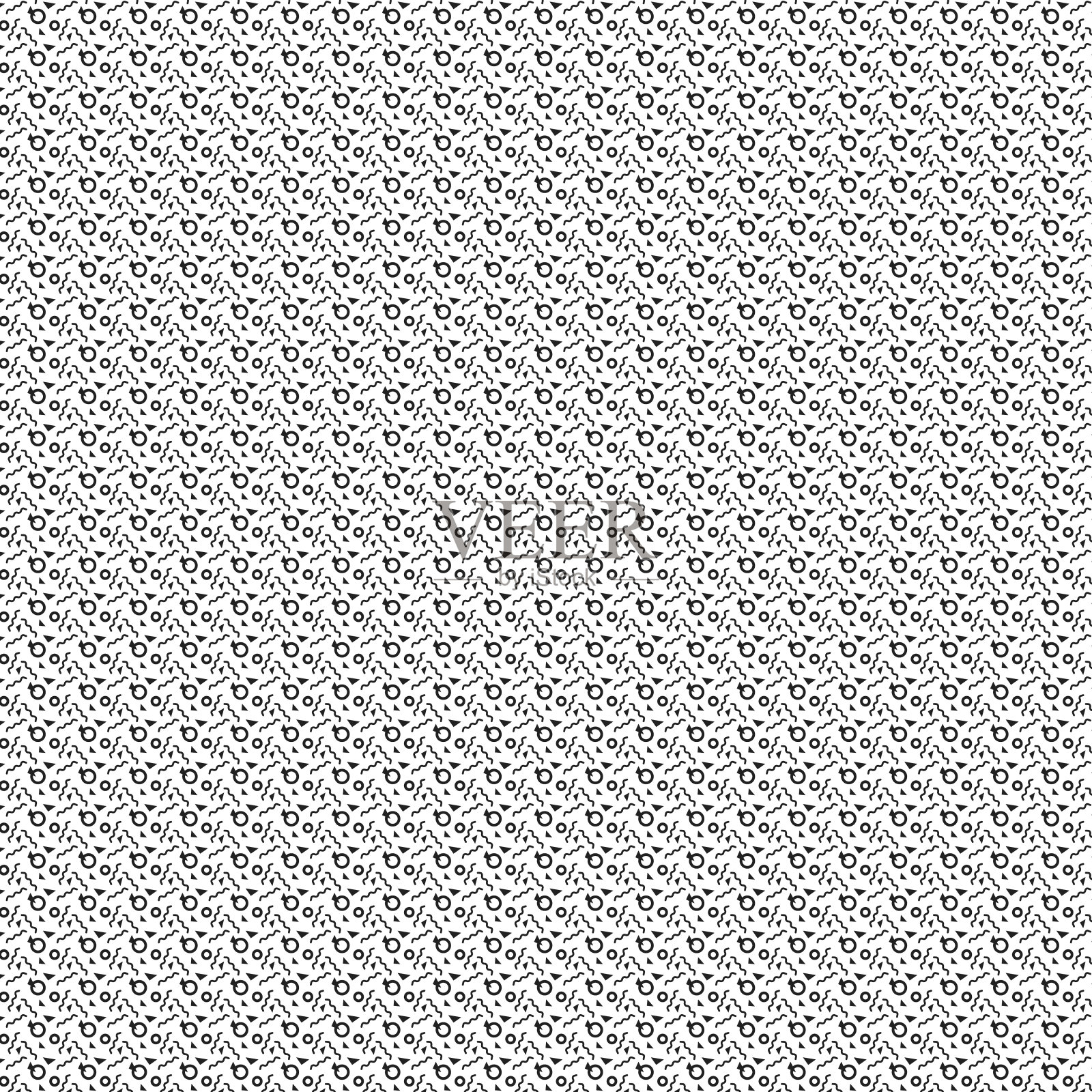 圆和三角形模式矢量插图插画图片素材