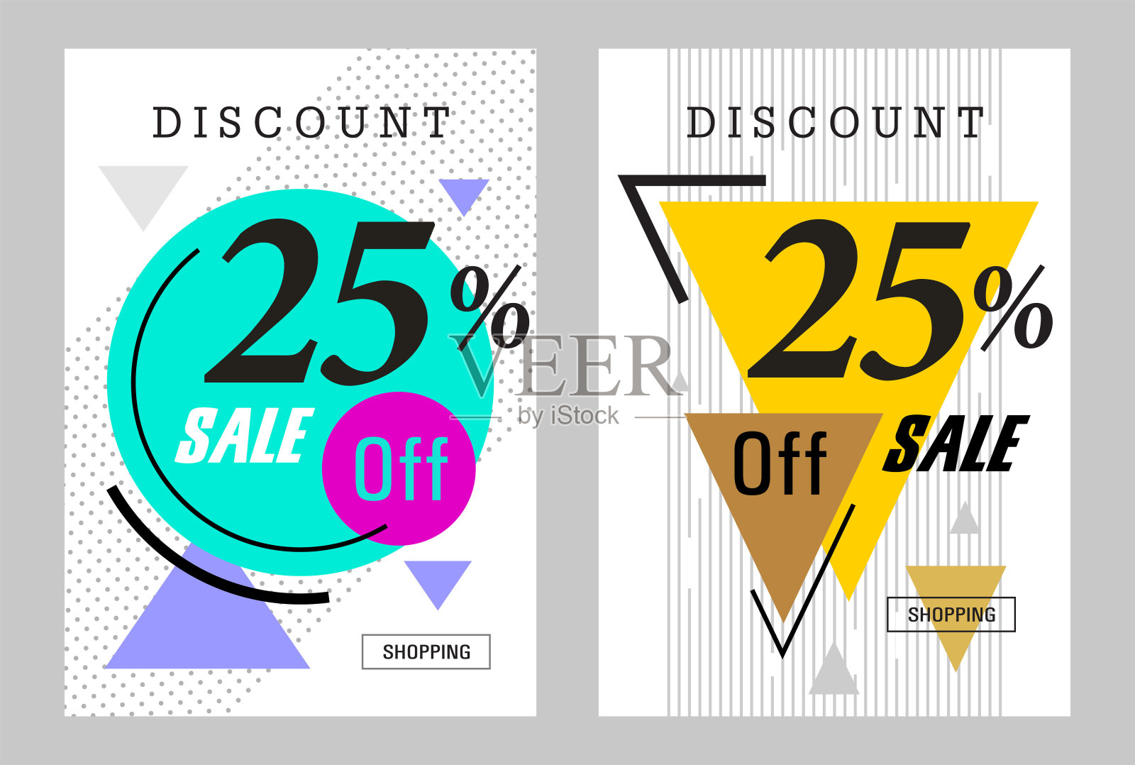 销售传单设置横幅海报宣传册折扣模板购物设计元素图片