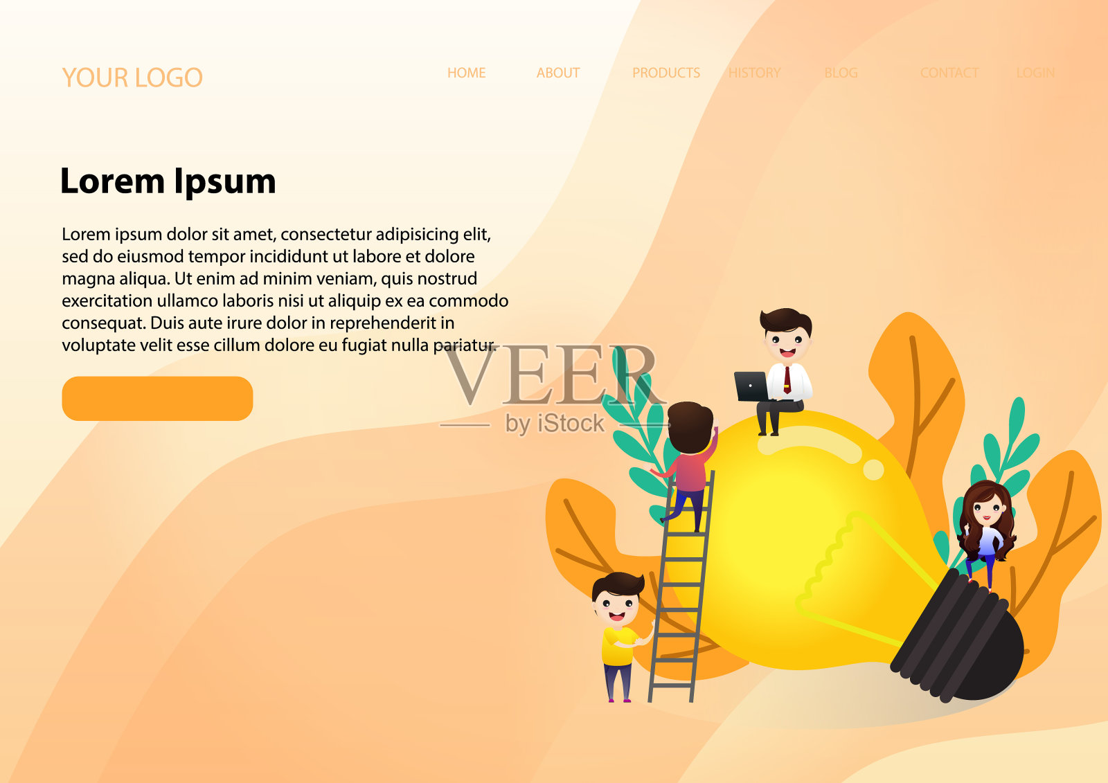 伟大的想法或发明的概念。插画图片素材