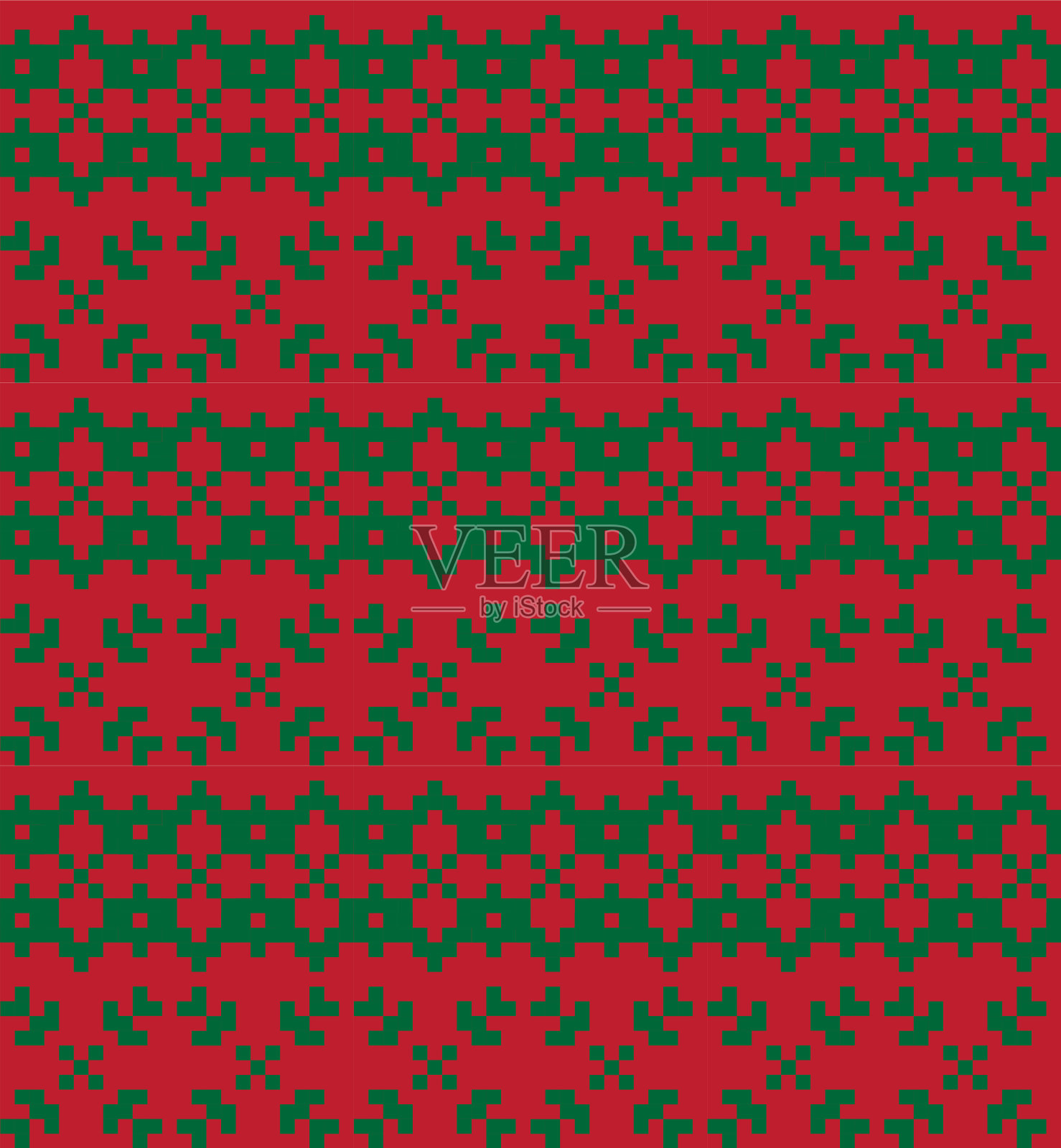 圣诞节雪花/公平岛无缝模式/打印背景矢量插画图片素材