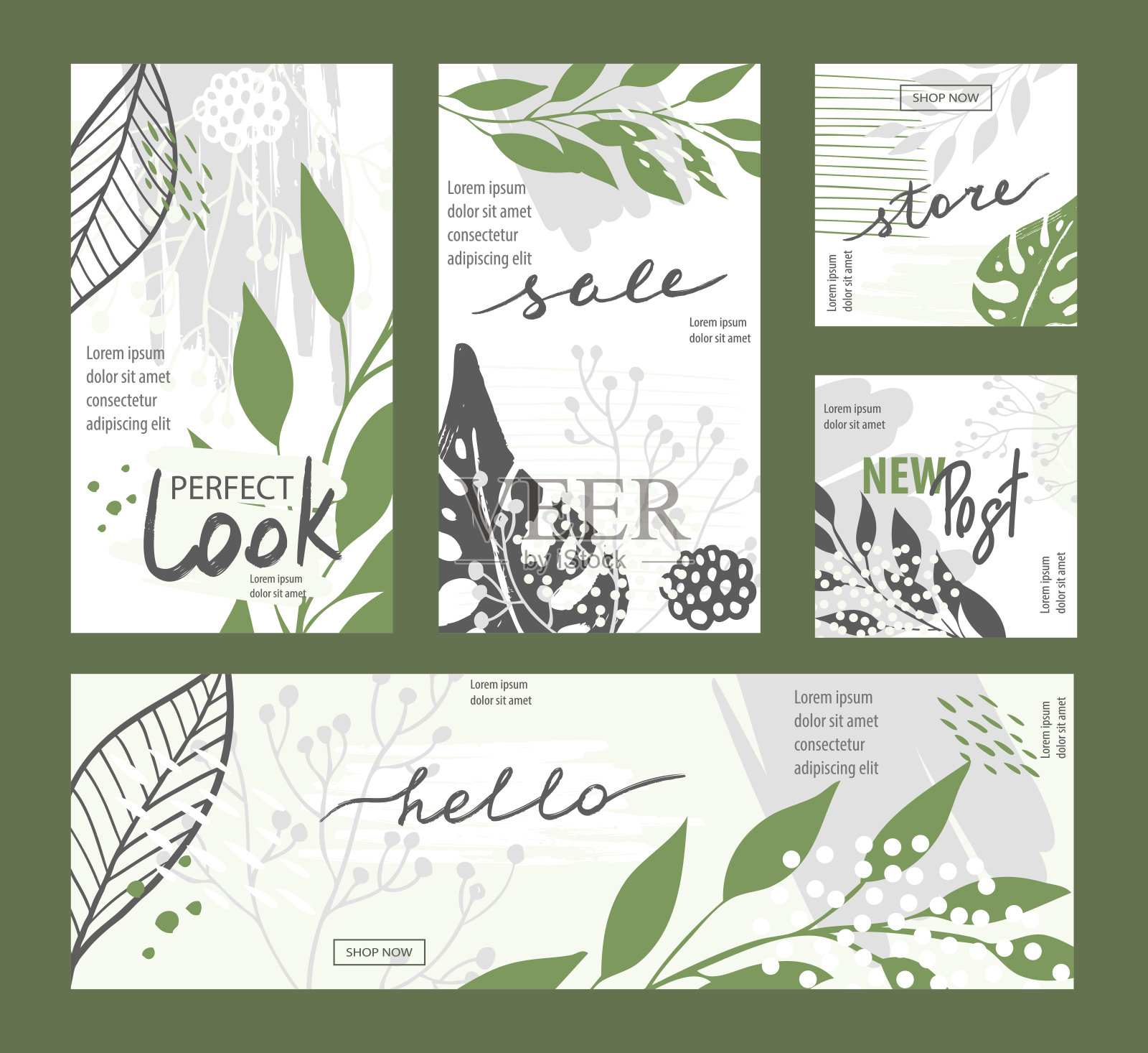 婚礼模板，广告横幅，矢量插画图片素材