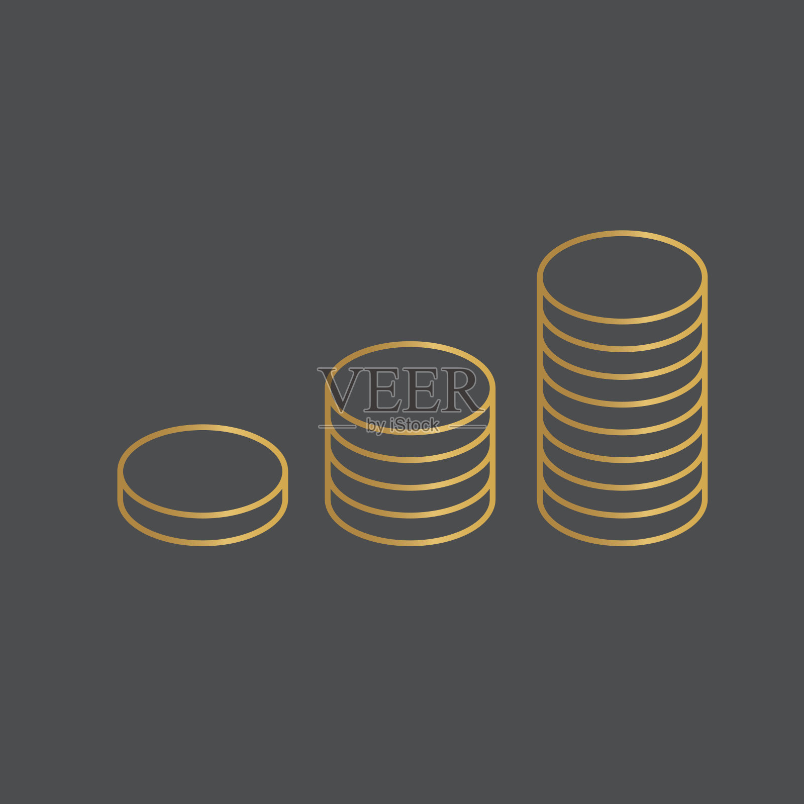 一堆金币插画图片素材