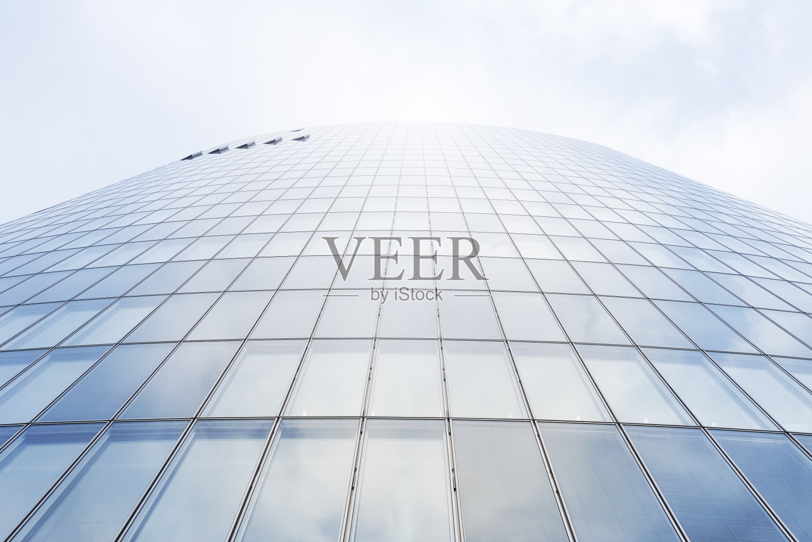 现代办公大楼/蓝色商业背景与镜头光晕照片摄影图片